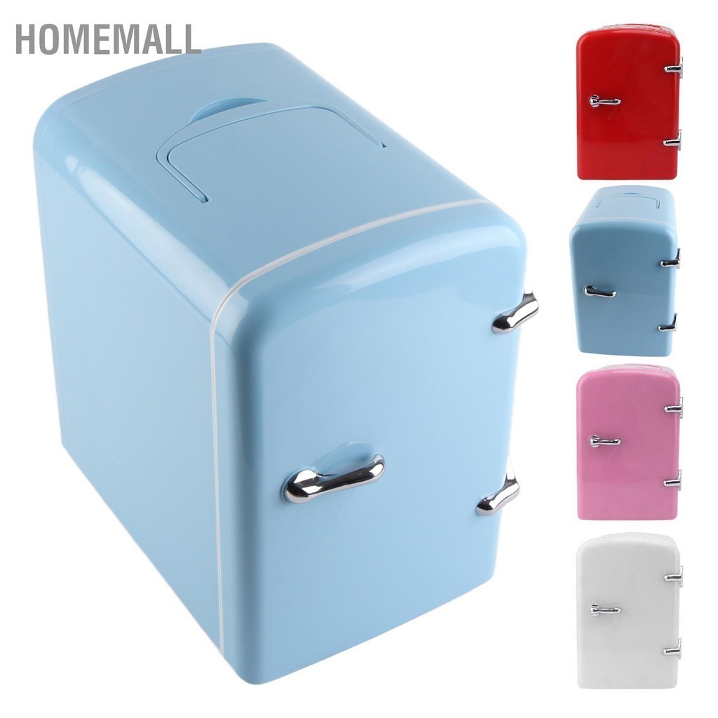 HomeMall ตู้เย็นขนาดเล็ก 4L แบบพกพา Cooler อุ่นตู้เย็นส่วนบุคคลประกอบด้วย DC12V รถปลั๊กสำหรับ Skin Care เครื่องดื่ม