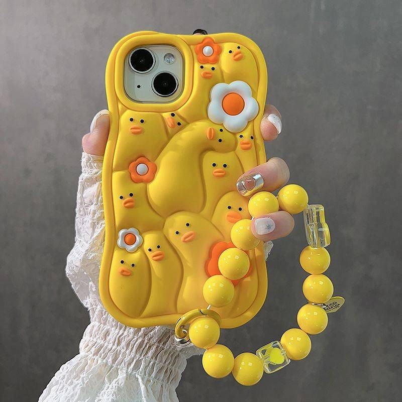 Cartoon Funny Little Yellow Duck for Apple 12pro Phone Case Iphone11/13 fEVS