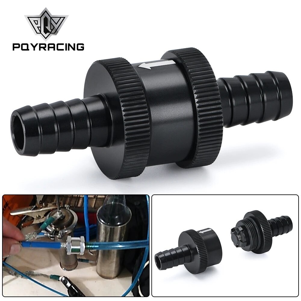 PQY - 3/8" 10mm Non Return One Way Fuel Check Valve Aluminium Alloy Petrol Diesel PQY-FCV10