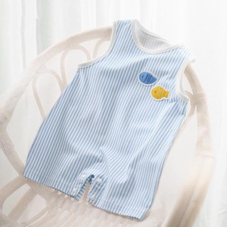 ชุดจั๊มสูท รอมเปอร์ แขนกุด ฤดูร้อน สําหรับเด็กทารกแรกเกิด เด…