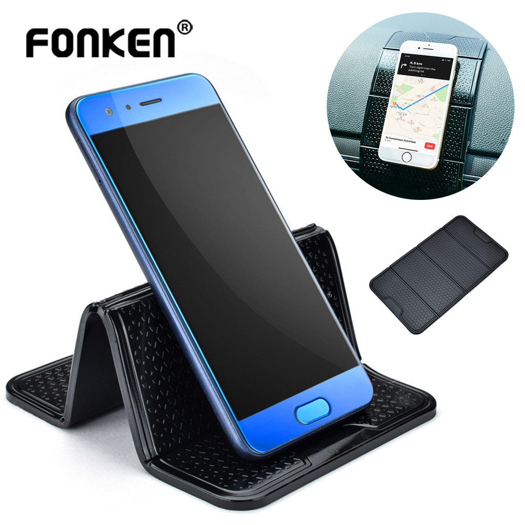 Fonken แผ่นแดชบอร์ดซิลิโคน กันลื่น พับได้ สําหรับวางโทรศัพท์มือถือในรถยนต์