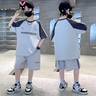 【YAOEENH】พร้อมส่ง ชุดกีฬา เสื้อแขนสั้น กางเกงขาสั้น ทรงหลวม …