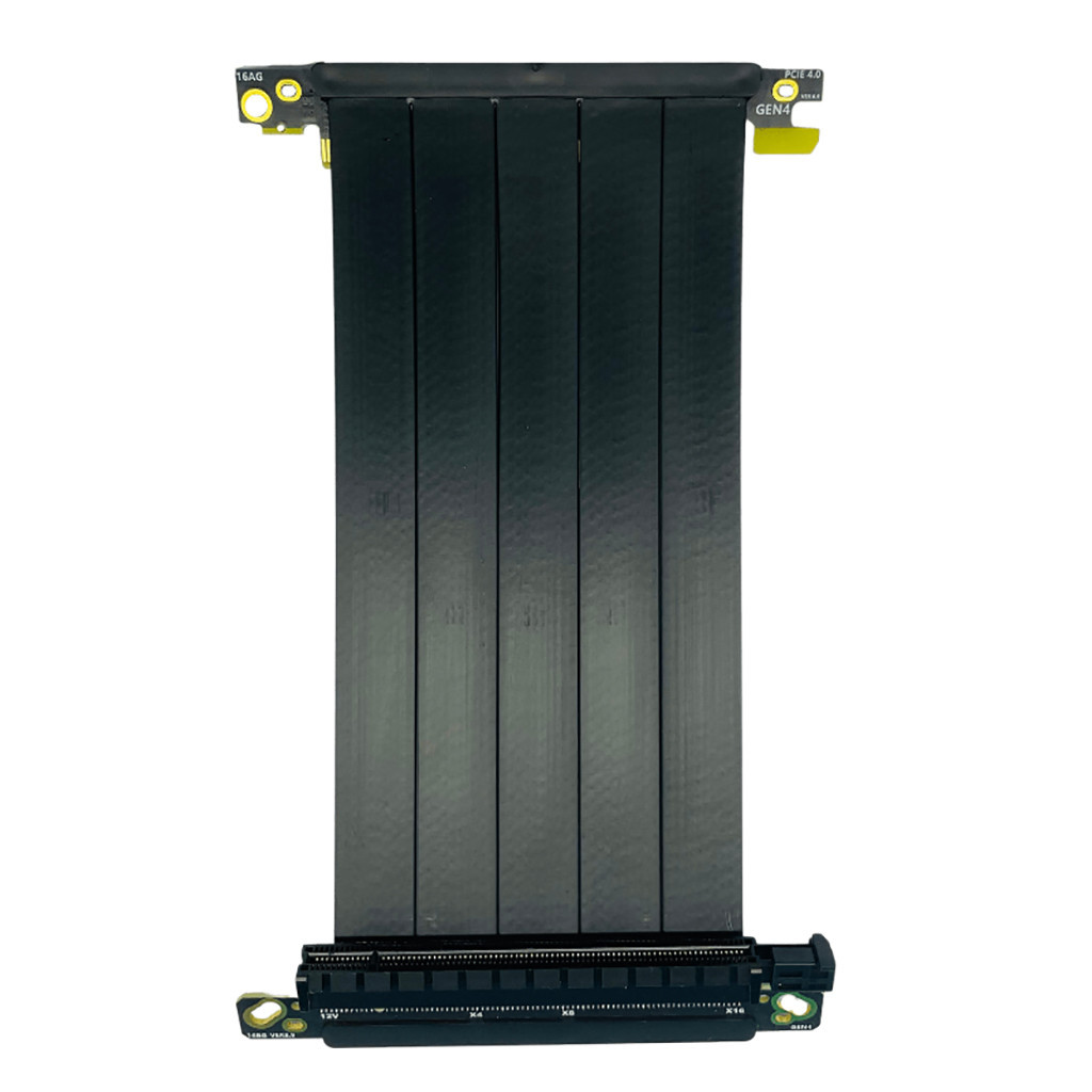 Jmt PCI-E 4.0 x16 Riser สายคู่ย้อนกลับกราฟิกการ์ดสายไฟชุบเงินสาย PCI-E Gen4 32GBS GPU ITX PC Connector