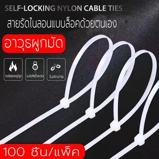 เคเบิ้ลไทร์ สายรัด หนามาก 100 ชิ้น/แพ็ค สายรัดไนล่อน Nylon Plastic ขายส่ง จังหวัดปท