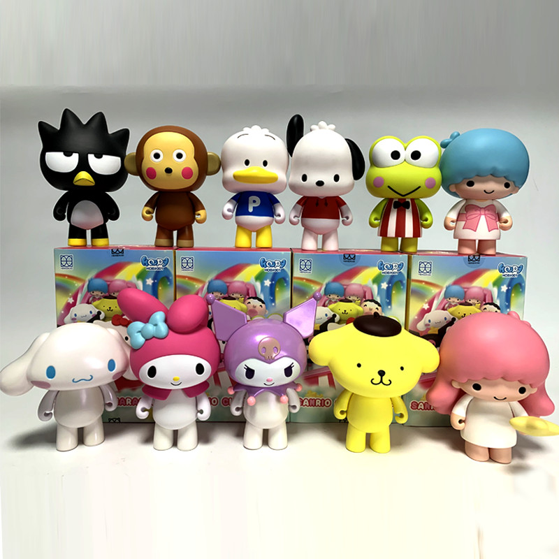 ของแท้ Sanrio Family ประกอบ League Cute Series Mystery Box Doll 15cm รูป hellokitty Doll Kuromi ของเล่นประกอบ League Series เครื่องประดับการ์ตูนอะนิเมะ สินค้า