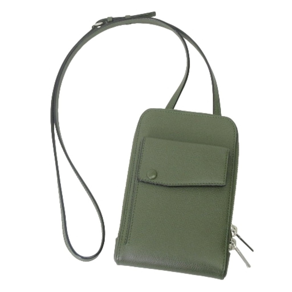Valextra crossbody pocket shoulder bag military green Direct from Japan Secondhand
