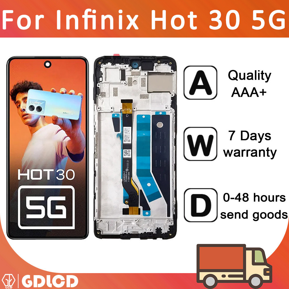 แผงหน้าจอสัมผัส LCD พร้อมกรอบ สําหรับ Infinix Hot 30 5G X6832