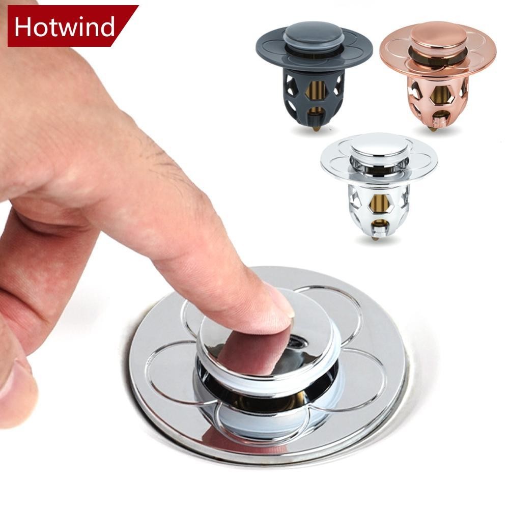 Hotwind จุกปิดท่อระบายน้ําอ่างล้างหน้า แกนเด้ง ทองแดง สําหรับห้องน้ํา ห้องอาบน้ํา P9W5