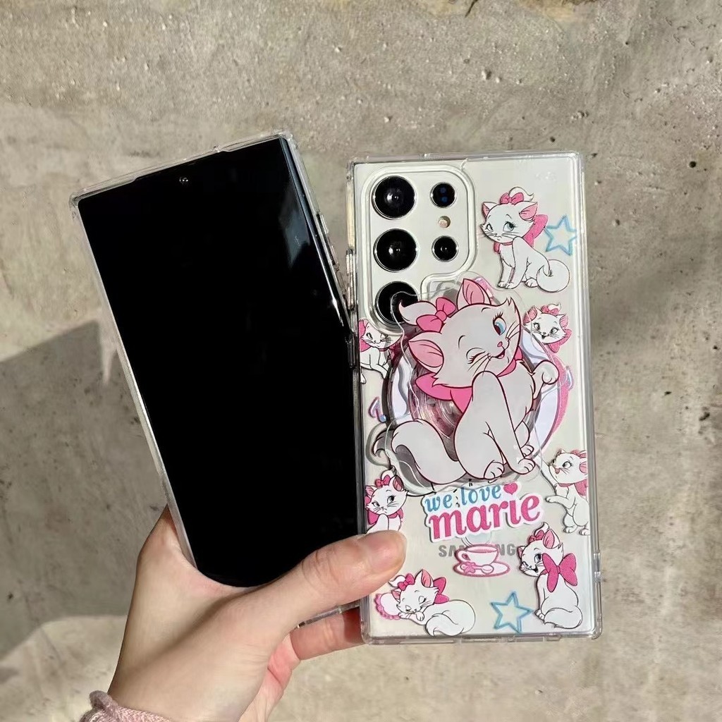 เคสโทรศัพท์มือถือ ปิดด้านหลัง ลาย Pink Mary พร้อมขาตั้ง สําหรับ Samsung s22 s22plus ultra S23 S23Plus s23fe s24 s24plus s24ultra - รูปที่ 3