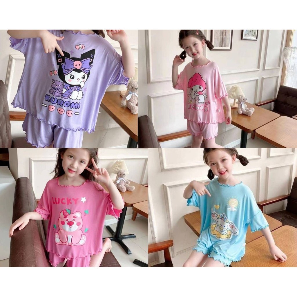 ชุดเซ็ท ได้ทั้งเสื้อและกางเกง พิมพ์ลายน่ารัก ผ้านิ่มใส่สบาย