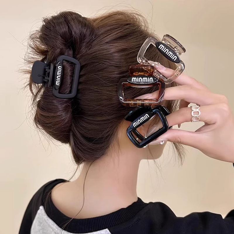 ใหม่ กิ๊บติดผม ทรงสี่เหลี่ยม ขนาดเล็ก ลายฉลาม ตัวอักษร เครื่องประดับแฟชั่น สําหรับเด็กผู้หญิง