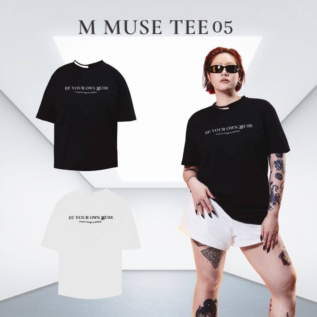 [S-5XL][S-5XL]Merge Official - M Muse Tee 05 2 Colors (พร้อมส่ง)