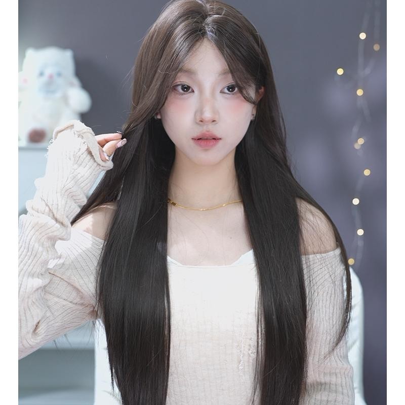 GDS Wigs วิกผมตรงกึ่งทอมือสีน้ำตาลช็อคโกแลต (ยาว 75 cm) *รุ่นที่ 5 นวัตกรรมใหม่ล่าสุด*