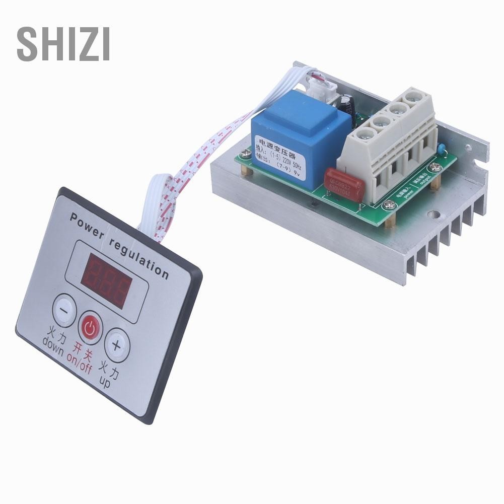 ShiZi SCR ตัวควบคุมแรงดันไฟฟ้าไทริสเตอร์ 10000W 220V สำหรับการควบคุมหลอดความร้อนหม้อร้อนเตาอบ