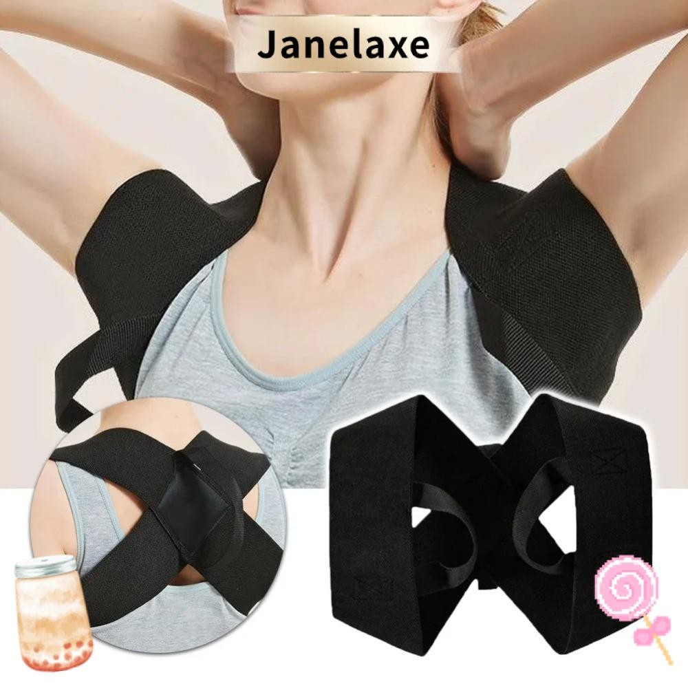 Janelaxe932 ท่าทาง Corrector เข็มขัด,ไหล่กลับเปิดไหล่ผู้ใหญ่ Corrective เข็มขัด, ป้องกันแบบพกพาหลังค่อมปรับ Anti-camel กลับคอรั้งกีฬาด้านบน
