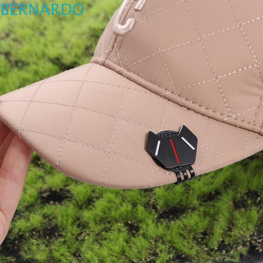 Bernardo Magnetic Golf Marker, หมวกกอล์ฟแม่เหล็กขนาดเล็กคลิป Ball Marker, อุปกรณ์กอล์ฟสีดํา/เงินสังกะสีอัลลอยด์ All-Portable Golf Traning