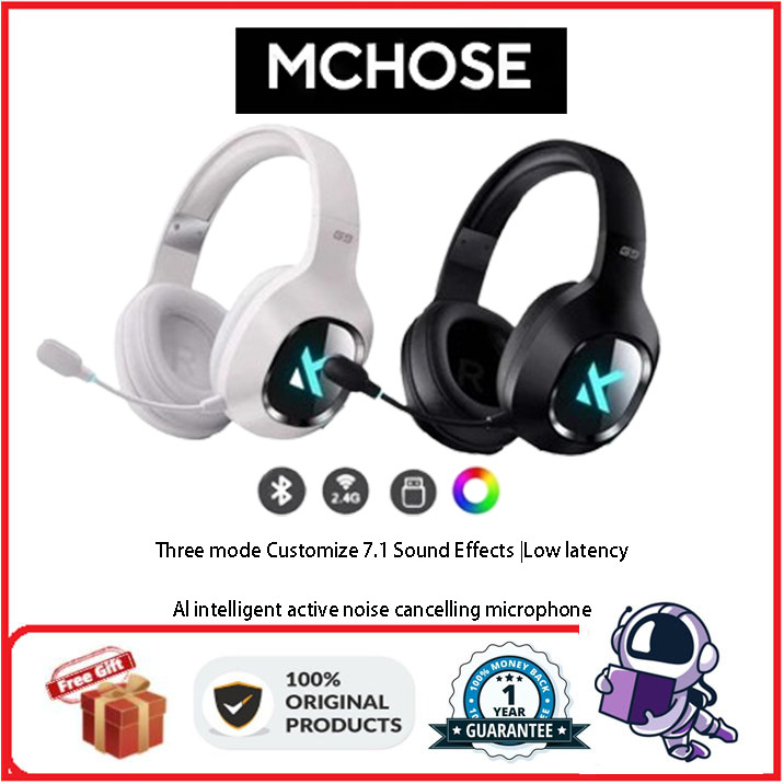 Mchose G9 Pro ชุดหูฟังไร้สาย Bluetooth สามโหมดพร้อมไมโครโฟน