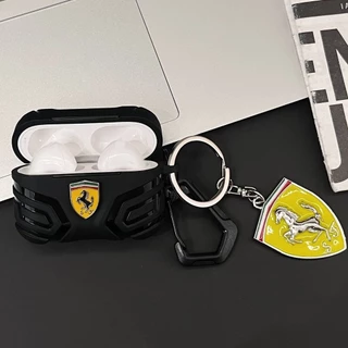 PORSCHE เคสหูฟังสําหรับ แอร์พอด 4 มือโปร 3 2เย็นแฟชั่นแขนออกแบบออดี้ปอร์เช่รถสีดํานุ่ม ทีพียู กันกระแทกหูฟังไร้สายชุดหูฟังฝาครอบป้องกันเชลล์ที่มีจี้ป้องกันการสูญ