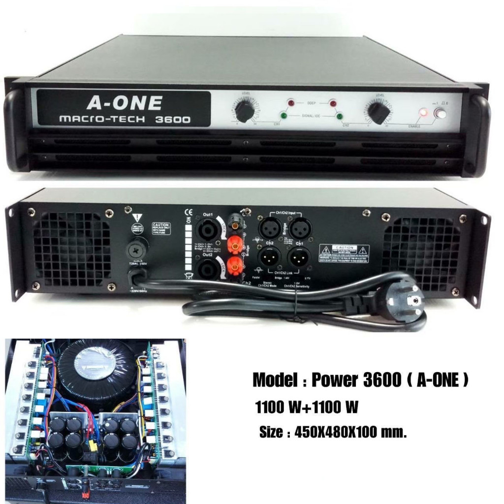 A-ONEเพาเวอร์แอมป์ POWER 2200W RMS 8ohm 1100Wx2 เป็น POWER กลางแจ้งสำหรับมืออาชีพ มาใหม่ แรง ราคาประ