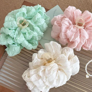 2025 Multi-Layer Bubble Bow Grab Clip เกาหลีเส้นด้ายดอกไม้ผมคว้า