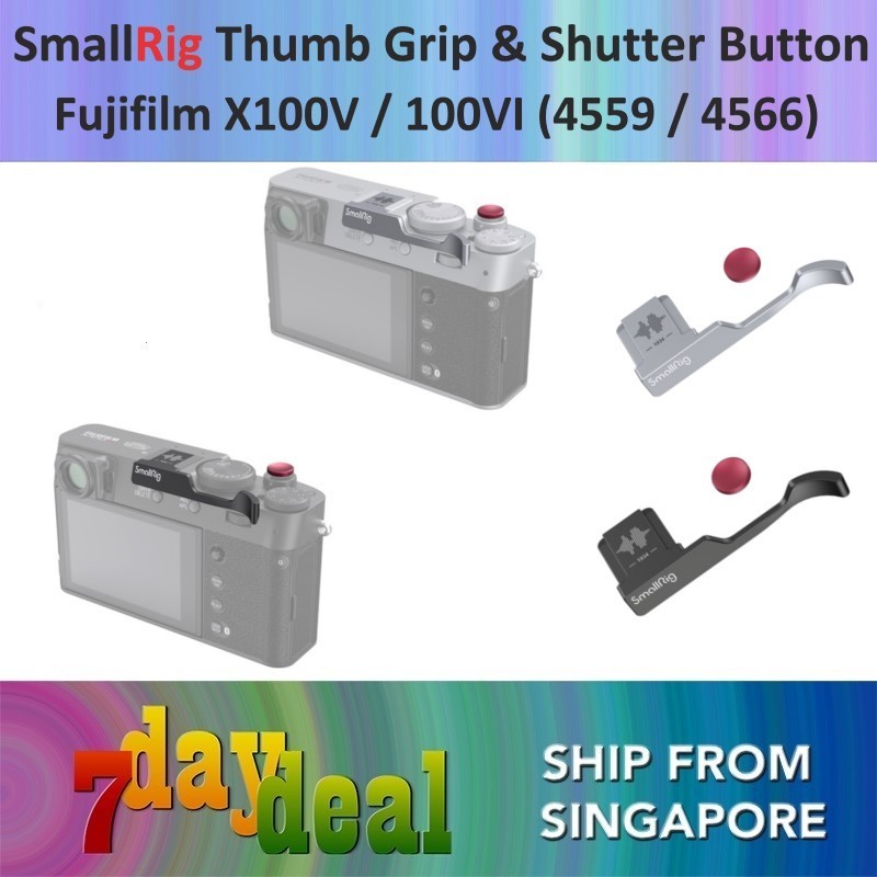 SmallRig Thumb Grip และ Shutter Button สีดํา (4559) / สีเงิน (466) สําหรับ Fujifilm X100VI / X100V