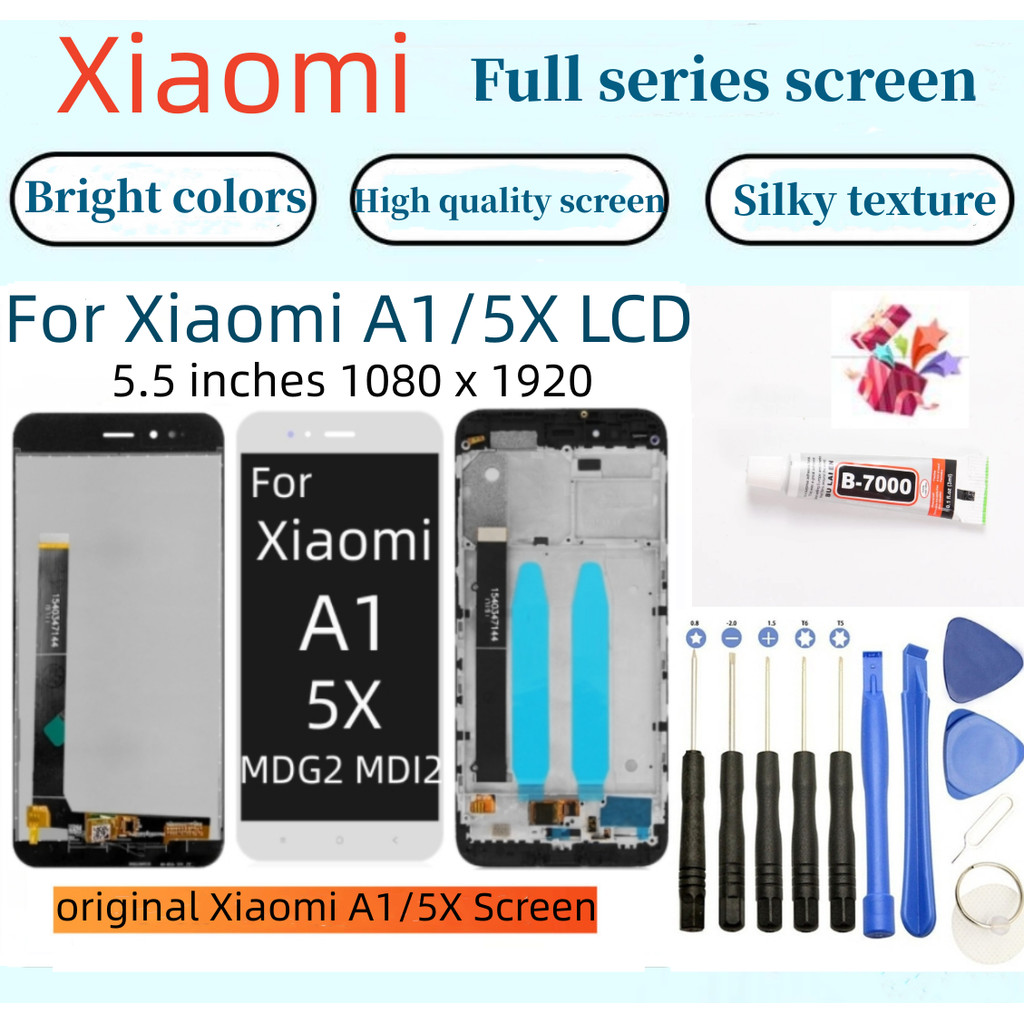 Original Xiaomi A1 LCD สําหรับ Xiaomi 5x Crystallant จอแสดงผล Xiaomi MDG2 MDI2