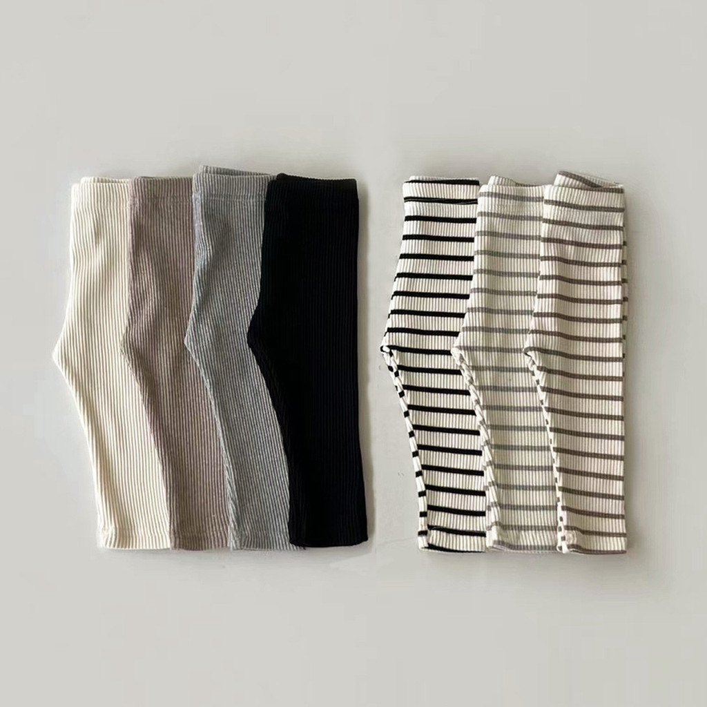 กางเกงเลกกิ้งเด็กฤดูใบไม้ผลิและฤดูใบไม้ร่วงของเกาหลีพร้อมทรงสลิมยืดหยุ่นสําหรับเ