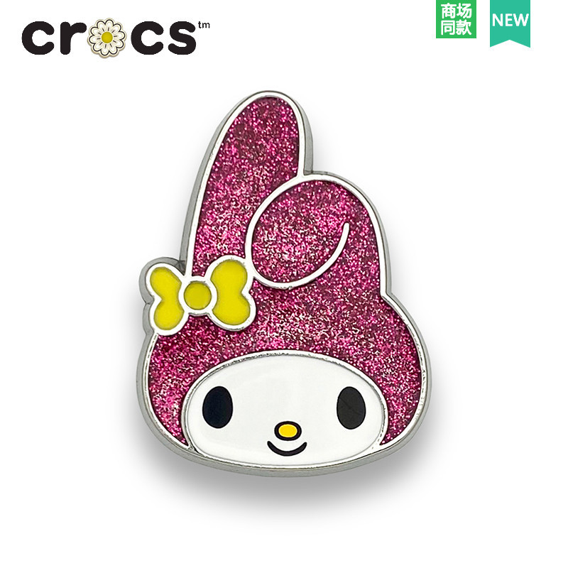 Crocs jibbitz โลหะ Kuromi crocs charm รองเท้าอุปกรณ์เสริมรองเท้าดอกไม้