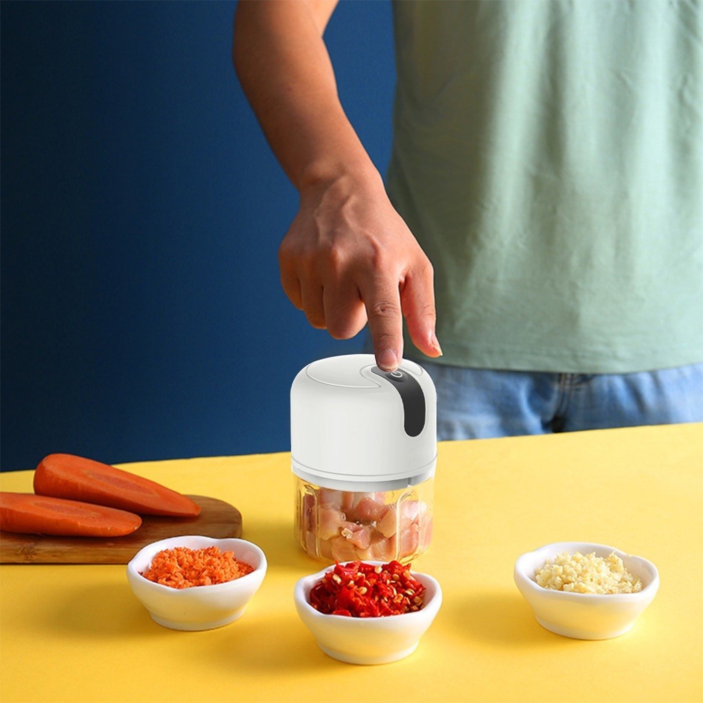 🔥🔥เครื่องปั่นบดไฟฟ้า เครื่องปั่นกระเทียม มินิไร้สาย USB เครื่องสับกระเทียม ปั่นละเอียด ประหยัดไฟ ที่บดกระเทียมไฟฟ้า - รูปที่ 5