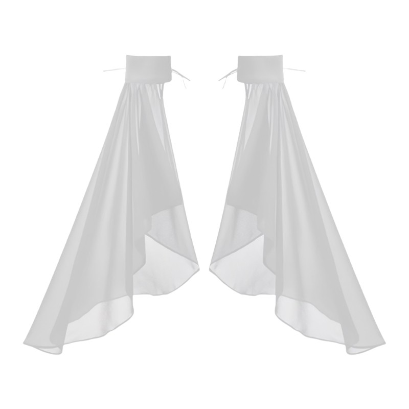 Mim ผู้หญิง Bishop แขนที่ถอดออกได้ Sheer แขน Cuffs สำหรับชุดแต่งงาน - รูปที่ 2