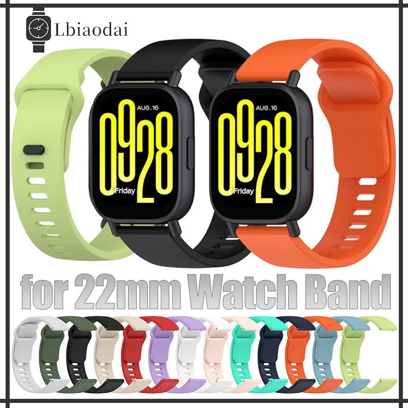 สายซิลิโคนกีฬา 22 มม for Redmi Watch 5 Active/Redmi Watch 5 Lite/ Huawei GT 5 4 3 Samsung/Amazfit/Xiaomi