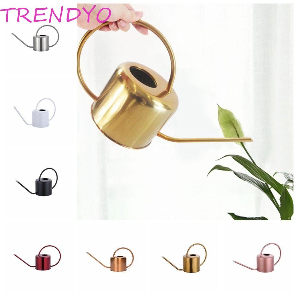 Trendyo บัวรดน้ํา, สแตนเลสกันสนิม Leakproof ยาว Spout บัวรดน้ํา,สวนเครื่องมือสบายยาวหัวฉีดขนาดใหญ่ความจุรดน้ําหม้อกลางแจ้ง