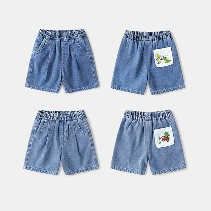 [73-120] กางเกงขาสั้นชายกางเกงลำลองบางฤดูร้อนหญิงกางเกงยีนส์ Y9563