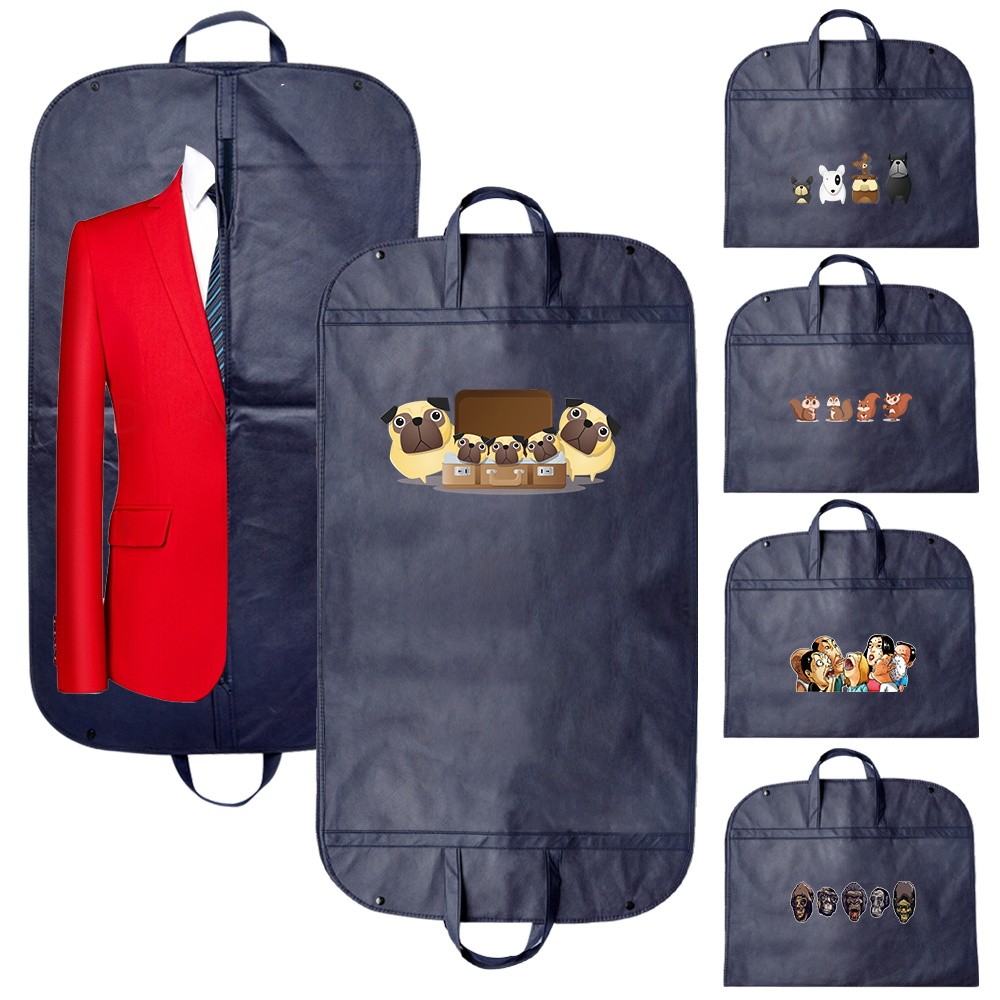 ถุงคลุมซิปกันฝุ่น อุปกรณ์ป้องกันเสื้อผ้า ถุงคลุมปิดสนิท แขวนถุงเก็บทนทาน พิมพ์ลายการ์ตูน