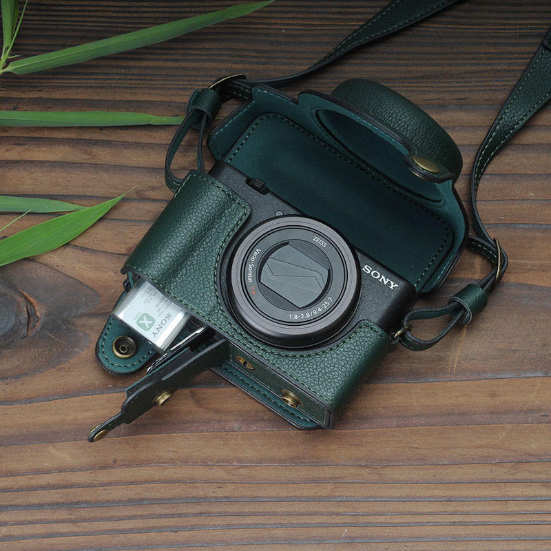 เคสกระเป๋าหนัง ใส่กล้อง สีดํา สําหรับ Sony ZV1 RX100M6 DSC-RX100M5M3 7
