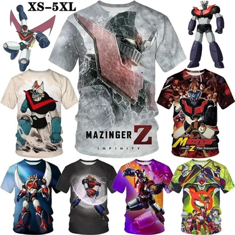 三维 พิมพ์ Mazinger Z มังงะ T เสื้อผู้ชาย UFO หุ่นยนต์ Grendizer อะนิเมะเสื้อยืดผู้หญิงเสื้อผ้า Harajuku แฟชั่นเด็ก Tee เสื้อ Tops