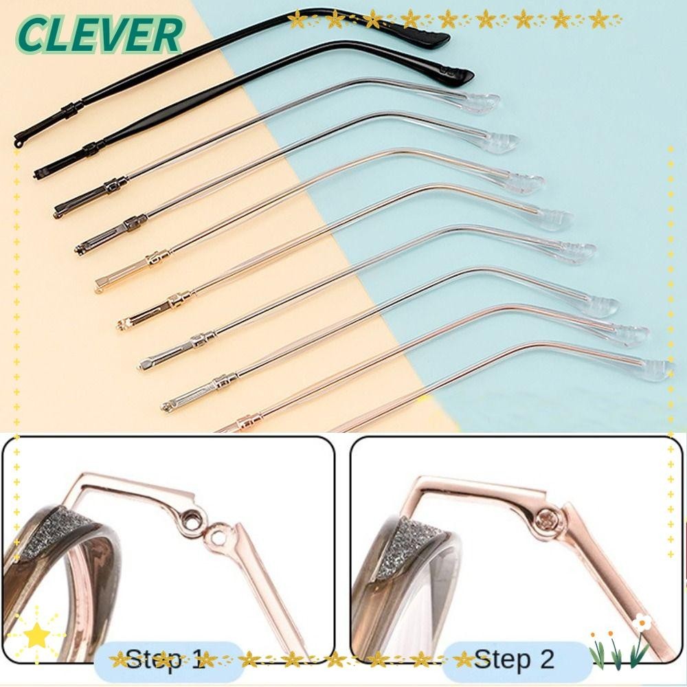 Clever อะไหล่ขาแว่นตา โลหะ กันลื่น สําหรับซ่อมแซมแว่นตา