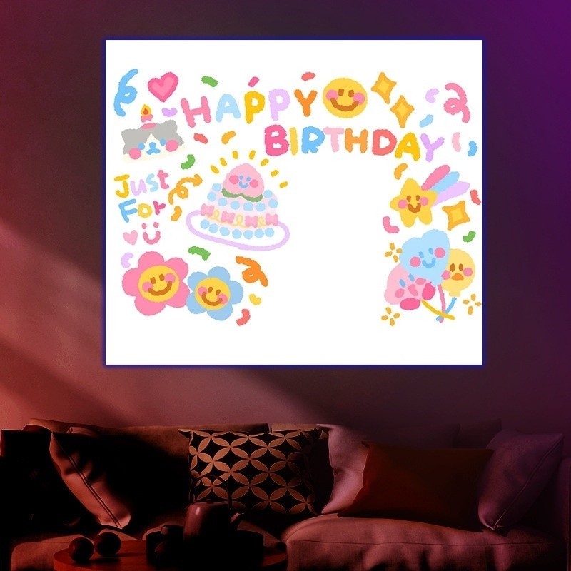 โปรเจคเตอร์วันเกิด Happy Birthday มินิโปรเจคเตอร์  เครื่องฉายภาพปาร์ตี้