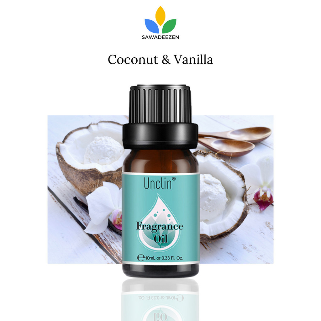 Coconut & Vanilla Fragrance Oil 10 ml / Aroma Oil / หัวน้ำหอม หัวเชื้อน้ำหอม กลิ่น มะพร้าวและวานิลลา|SawadeeZen