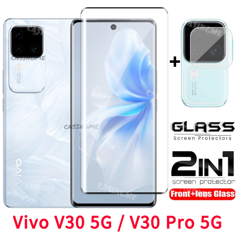 2 in 1 ฟิล์มกระจกนิรภัยกันรอยหน้าจอ เลนส์ด้านหลัง 2024 สําหรับ Vivo V30e V30 5G V30Pro VivoV30 5G Vivo V 30 30V V30 Pro V30Pro 5G 2024