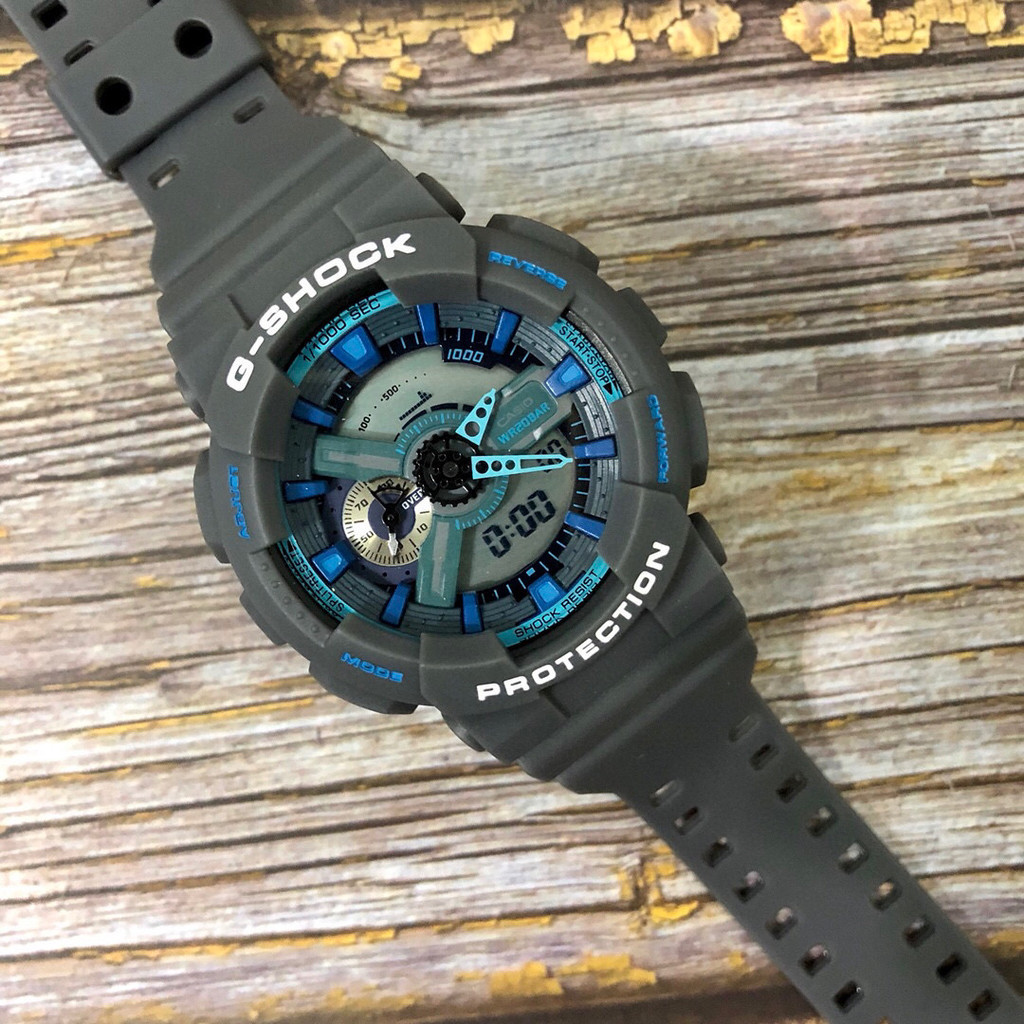 G*s*h*o*c*k GA-110TS-8A3JF สีขาวสีเขียวกีฬานาฬิกาแฟชั่นเรซิ่นสายนาฬิกา k184