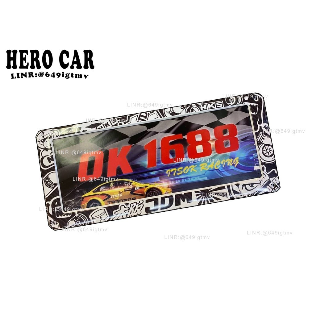 กรอบป้ายทะเบียนรถยนต์ กรอบป้ายทะเบียนรถยนต์งานสแตนเลส ลายJDM 1ชุด2ชิ้น หน้า/หลังกรอบป้ายทะเบียนรถยนต์ใส่ได้ทุกรุ่น