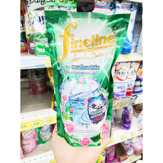 แพ็ึคคู่ 2 ถุง FINELINE ไฟน์ไลน์ ผลิตภัณฑ์ซักผ้า สูตรเข้มข้นสูตรแอนตี้แบคทีเรีย 550 มล. 2 ถุง ฟ้า / เขียว / ชมพูโปรคล