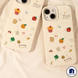 น่ารัก เค้ก ส้ม สตรอเบอร์รี่ อ่อนนุ่ม กรณี เข้ากันได้ สำหรับ IPhone 17 air 16 XR 15 14 12 13 11 Pro MAX 7 8 6 15 6s Plus