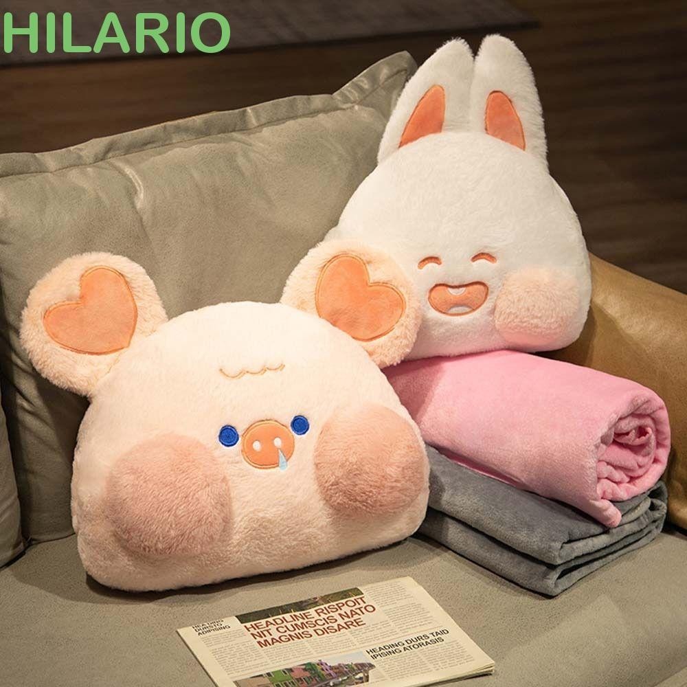 Hilario หมอนตุ๊กตานุ่ม รูปการ์ตูนหมี กระต่าย หมู ให้ความอบอุ่น เหมาะกับของขวัญวันเกิด ของเล่นสําหรับโซฟา