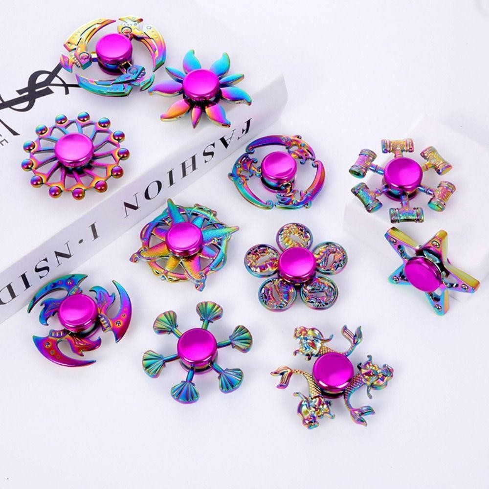 Keepin Hand Spinner, Dragon Wings โลหะความเร็วสูง Rainbow Finger Spinner, Spinning Top ของเล่นโลหะผสมเสียงต่ํา Anti-Anxiety ปลายนิ้ว Gyro ของขวัญวันเกิด - รูปที่ 5