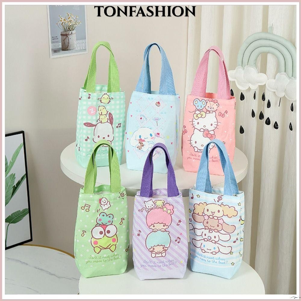 Tonfashion กระเป๋าถือ กระเป๋าใส่ขวดน้ํา น้ําหนักเบา ทนทาน ลายน่ารัก เข้ากับทุกการแต่งกาย
