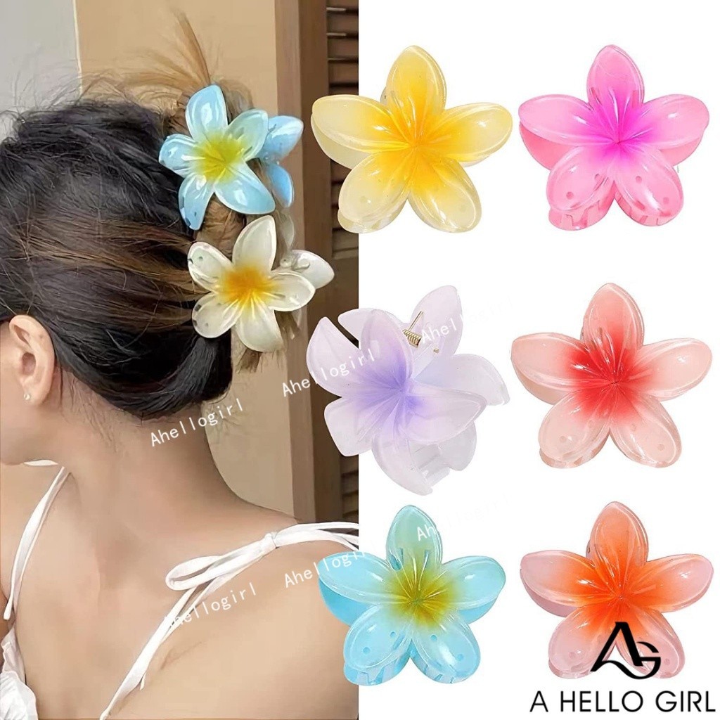 กิ๊บติดผม ลายดอกไม้ ขนาดใหญ่ สีแคนดี้ แฟชั่นเกาหลี สําหรับผู้หญิง
