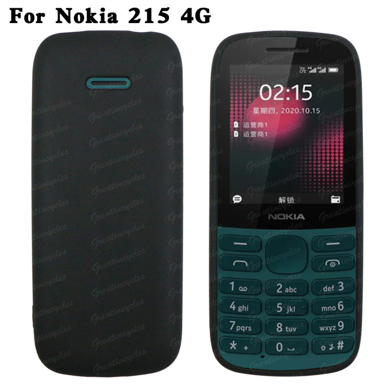 เคสโทรศัพท์มือถือ ซิลิโคนนิ่ม TPU สีดํา สําหรับ Nokia 215 4G TA-1278