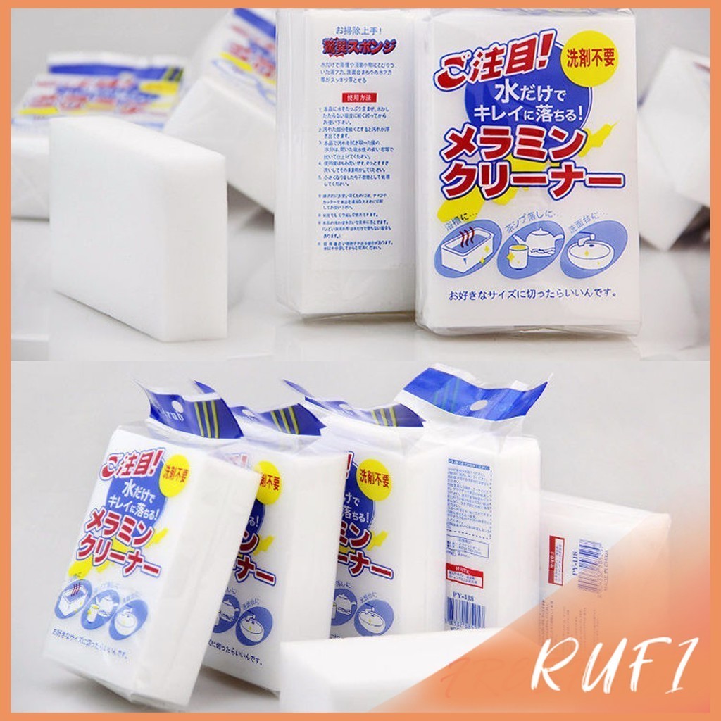 RUFI ฟองน้ำมหัศจรรย์ ฟองน้ำนาโน **สินค้าพร้อมส่ง** magic sponge - รูปที่ 6